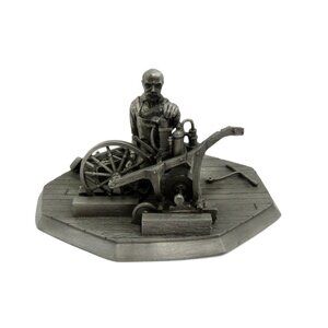 DEUTSCHES MUSEUM Gottlieb Daimler Pewter Metal Figurine Sculpture Vintage